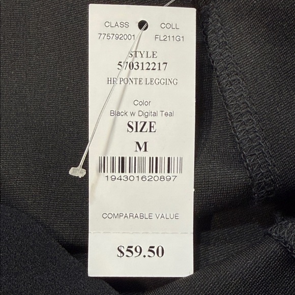 White House Black Market NWT Black Blue Gray Checkered Ponte High Rise Leggings - Picture 8 of 10